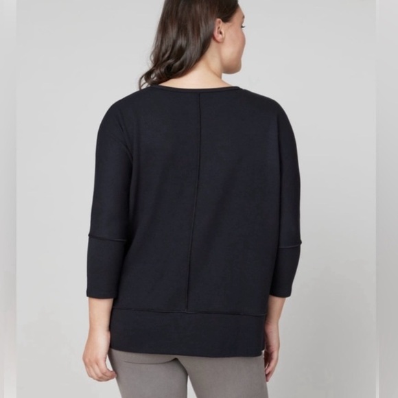 Spanx Black Pullover Sweater 3/4 Sleeve Size Small 465 - Picture 4 of 11